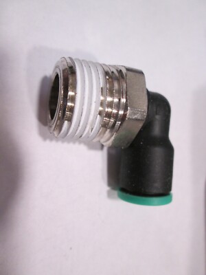 Lot of 10 1/2'' OD - 3/8'' NPT FeMale Elbow One Touch Push to Connect Air Fitting