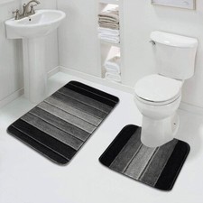 Non Slip Bath Mat Extra Large Bathroom Rug Water Absorbent Toilet Pedestal Mat