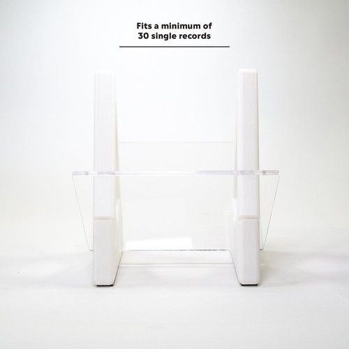 Vinyl Record Storage Display Holder - White - Foto 9 di 11