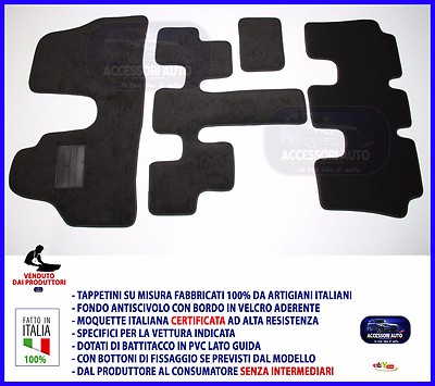 SPRINT02103 - Tappeti Auto Kia Rio III (2011-2017) In Moquette Nera: Antiscivolo E Su Misura - 5