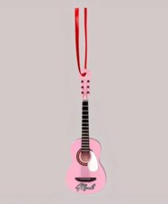 Mini Christmas Guitar Ornament Hanging Christmas Tree Decoration Pink