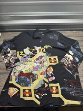 Citron Santa Monica Women's M Silk Tunic Top Shirt Floral Long Sleeve