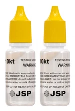 TWO (2) NEW FRESH JSP 10K GOLD ACID TESTING SOLUTION SCRAP JEWELRY TEST TESTER