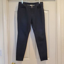 J. Jill Denim Jean Leggings Women's Size 10 Blue Pockets Rayon Blend VGUC
