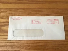 E&J GALLO WINERY MODESTO, CA POSTAGE PAID ENVELOPE JUNE 24, 1957 RIPPLE BOTTLE