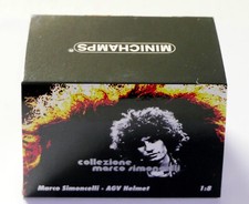MINICHAMPS 1/8 MARCO SIMONCELLI ? CASQUE AGV 2011 SAN CARLO HONDA GRESINI  MOTO