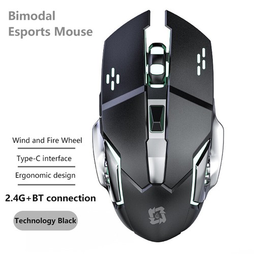 E-sports Gaming Mouse Illuminated Wired Wireless Bluetooth Silent Office - Picture 14 of 15