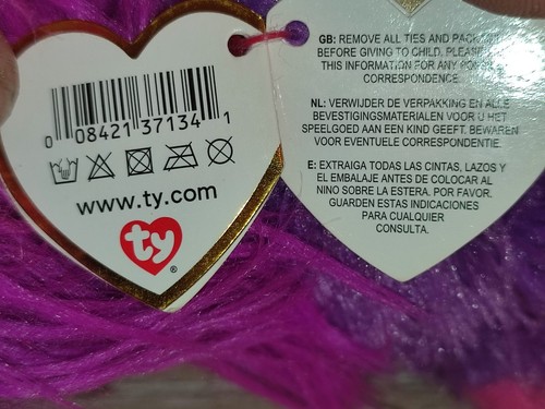 Ty Frizzys Purple Lola Soft Toy Plush 7" 2015 - Picture 7 of 7