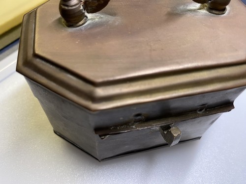 Vintage Trinket Box Copper Bronze Footed - Picture 4 of 14