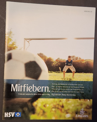 B59. Emirates Fluglinie / HSV Fussball Sponsor Werbeanzeige Werbung Reklame 2007