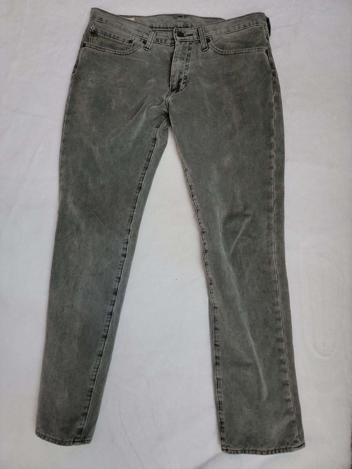 Levi's 511 Premium Big E Gray Corduroy Pants Size 34x32 #P1