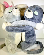 Dakin 1976 Vintage Hugging Mice Grey Mouse Love Plush Stuffed Animal