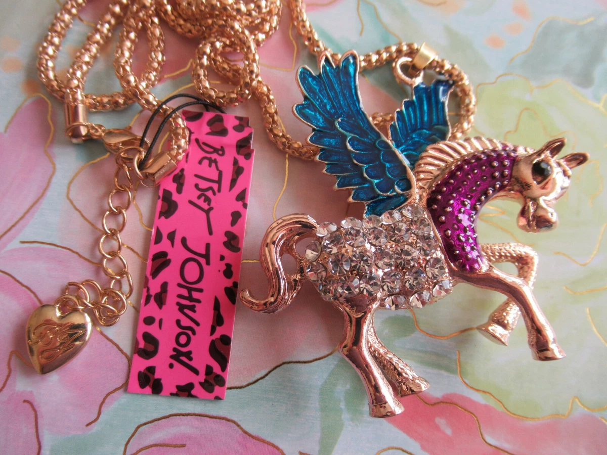 Betsey johnson shop pegasus necklace