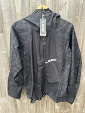 Adidas Terrex Women's Overhead Jacket Coat Black Outdoors Rain Dry New Smock