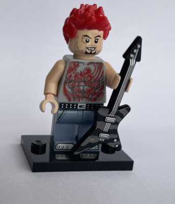 Lego Figure Rocker new 100% Lego ROCKER Short Spiked Hair HEAVY METAL ROCK STAR w Electric ...