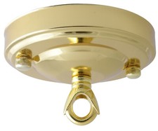 Vintage Styled Metal Ceiling Rose 106mm in Polished Brass Finish