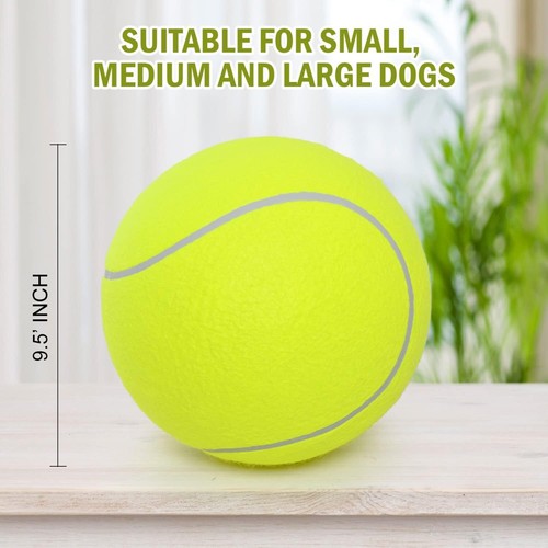9.5" Inflatable Giant Tennis Ball Large Pet Dog Tennis Ball Jumbo Size U6U4 - Picture 6 of 10