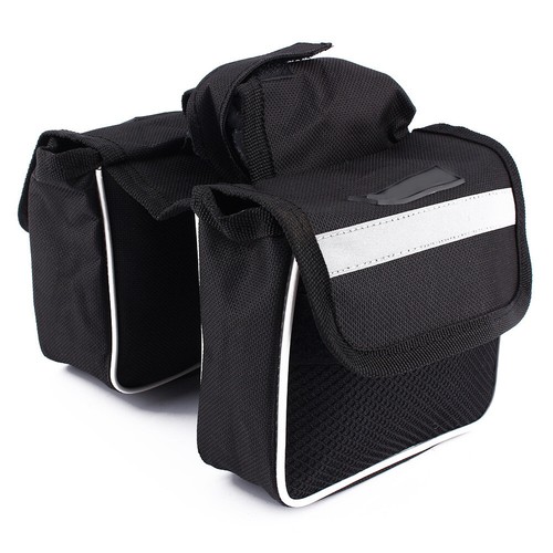 Double Saddlebag Cycling Side Bag Bike Frame Double Side Bag Front Saddle Bag - Bild 1 von 21