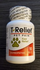 MediNatura T-Relief Pet Pain Relief 90 ct Homeopathic Exp 06/2029