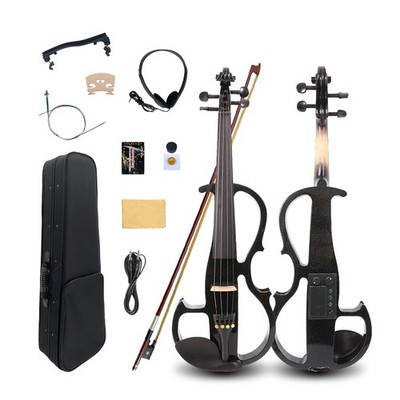 Electric Viola 16 inch Solid Wood Viola with Ebony Fittings,Case and Accessories