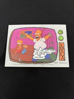 HOMER SIMPSON ROOKIE TOPPS 1990  THE SIMPSONS  NRMT #75