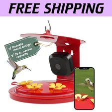Smart Hummingbird Feeder with Real-Time HD Camera - 2.4 GHz Wi-Fi Connectivity