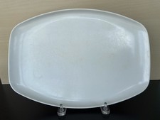 Melmac by Stetson WHITE Contour Platter 14x10 Made In USA Tomato Season