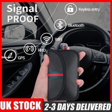 2x Key Case Car Key Protection Bag RFID Signal Shielding Function PU Leather UK