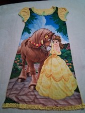 Rare HTF Disney Store Princess Belle Short Sleeve Nightgown L Youth Size