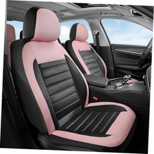Car Seat Covers Front Seats, Luxury Leather Car Seat FrontPair Pink Black