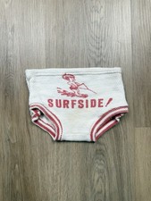 50s Vintage Youth Toddler Surfside Backside Cotton Souvenir Swim Shorts Rare