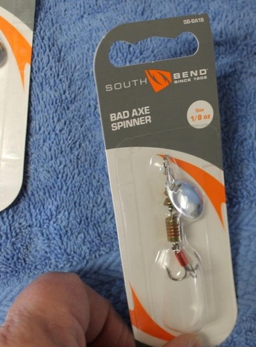 12 PKGS(TWELVE!) South Bend BA18-S Bad Axe Spinner 1/8 OZ BRAND NEW!! - Picture 2 of 2