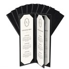 WeChef 10 Pcs 4.25x14" Leather Restaurant Menu Covers 4 View Wine List Bar — photo 1