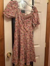 NEW! Old Navy Cottage Core Floral Sundress Puff Sleeve SZ XS