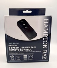 Hampton Bay Universal 3-speed Ceiling Fan Remote Control with Dimming Black