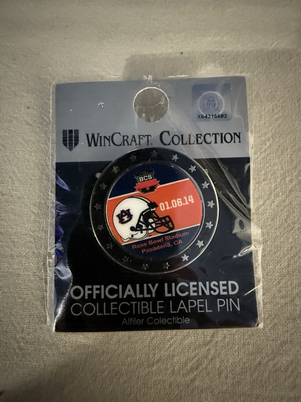 Auburn University Auburn Tigers 2014 BCS National Championship Game Pin