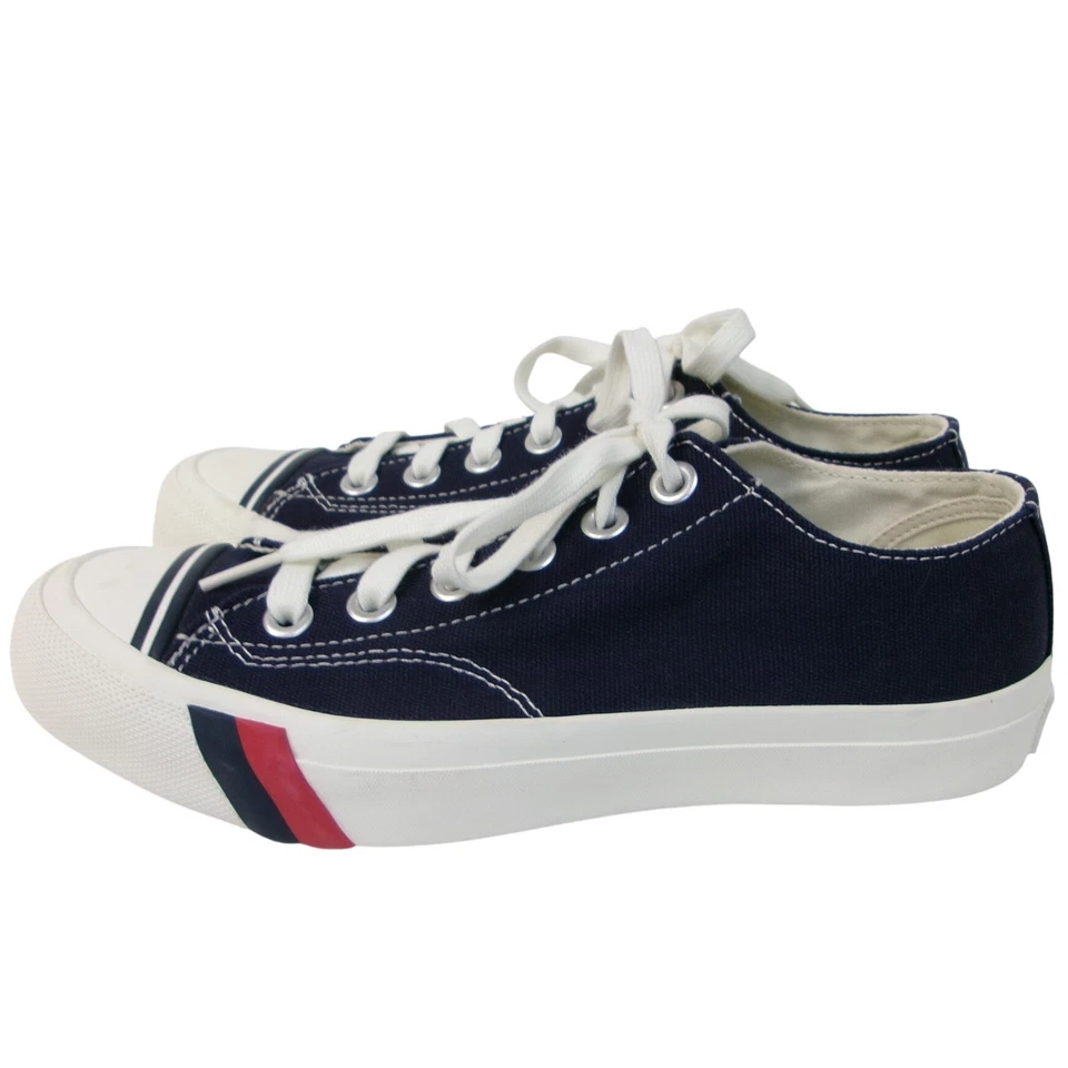 PRO Keds Mujeres 6.5 Azul Marino Lona Parte Superior Baja Tenis Con Cordones Zapatos Informales NUEVO Foto 3 de 4