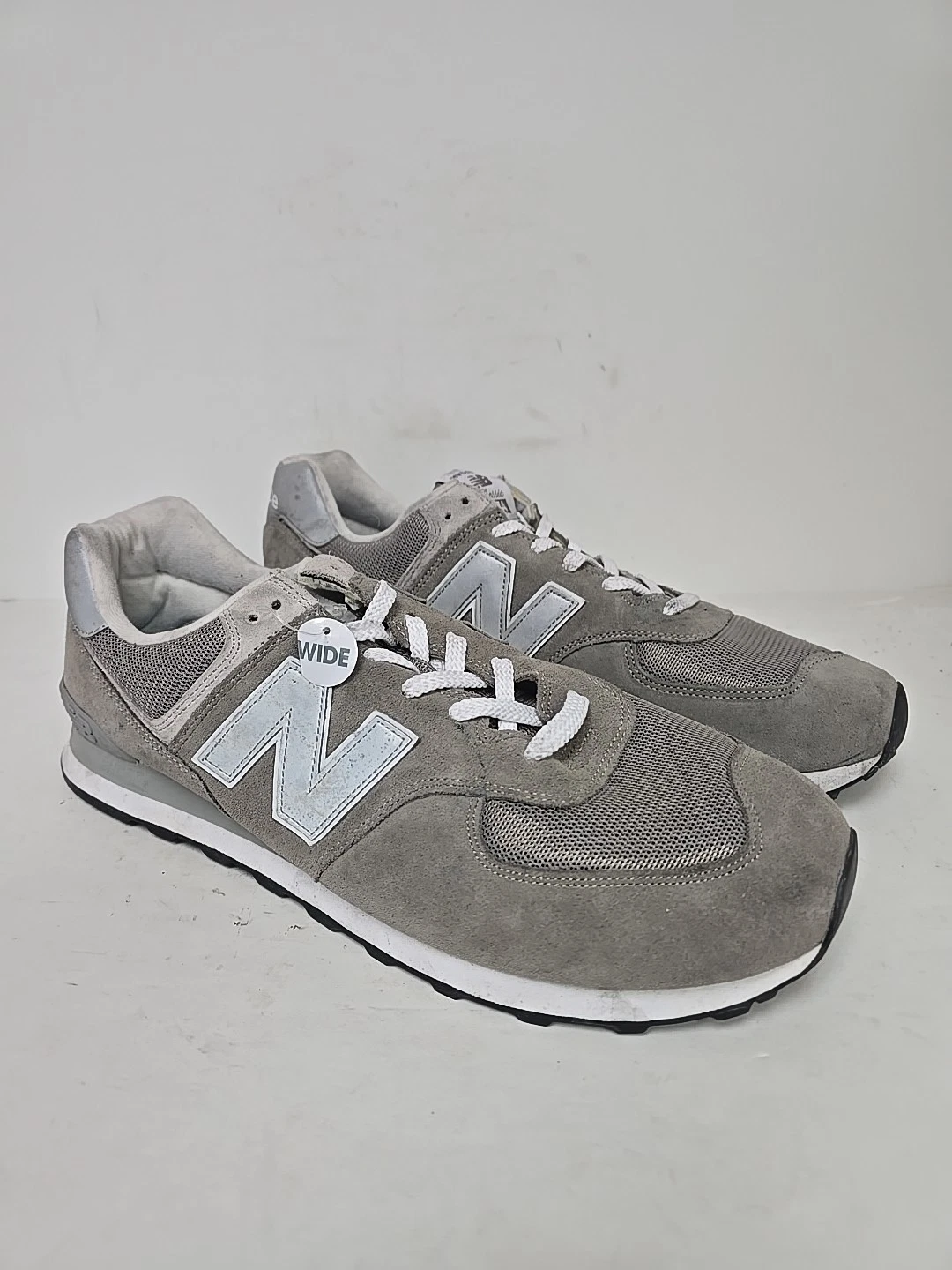 New Balance Men's 574 Core M574EGG Athletic Shoe Gray Size 18 4E