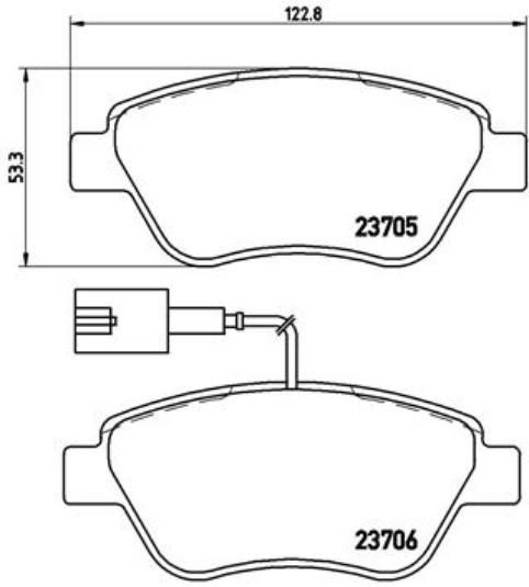 Bremsbelagsatz, Scheibenbremse P 23 085 Brembo FüR Fiat Alfa Romeo-image