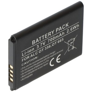 TECHTEK Batteria 700mAh Compatibile Con [Alcatel] 2010D, One Touch 20.12D, One Touch 2010D, 2010X, 2012D, 2051D, 2051X, 356, 665, OT-2012D, OneTouch 2012G, OT-2010, OT-2010D, OT-2010X, OT-2012D, OT-2 - Foto 3