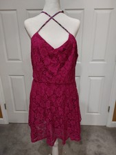 Wild Fable Plum Mini Bodycon Dress Criss Cross Straps Size XL New With Tags