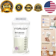 Disposable 6oz Milk Storage Bags with Temp-Sensing  Double Sealing - 120 Count