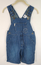 Vintage Oshkosk B'Gosh Denim Overalls 6y Striped Germany