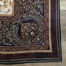 VTG Adrianna Papell Silk Scarf Square Italian Baroque Designer Floral Tribal