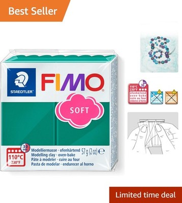 FIMO Soft Polymer Clay - 57g Emerald Oven-Bake Clay for Creative Jewelry Making