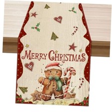 Merry Christmas Gingerbread Man Winter Xmas Table Table Runner 13x108 Inch