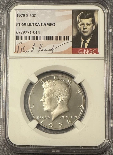 1978-S Kennedy Half Dollar 50C Signature label NGC PF69 ULTRA CAMEO