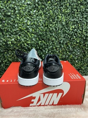 Men's Sz 5/ 6.5W - Nike Air Jordan 1 Low G Black Crocodile Golf