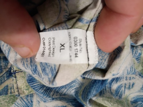 Tori Richard Lawn Cotton Hawaiian Shirt Mens XL Beige Floral Short Sleeve USA - Picture 8 of 10