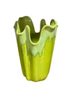 Mid-Century Modern Haeger Pottery Green Drip Glaze Vase 11” Eclectic Whimsy
